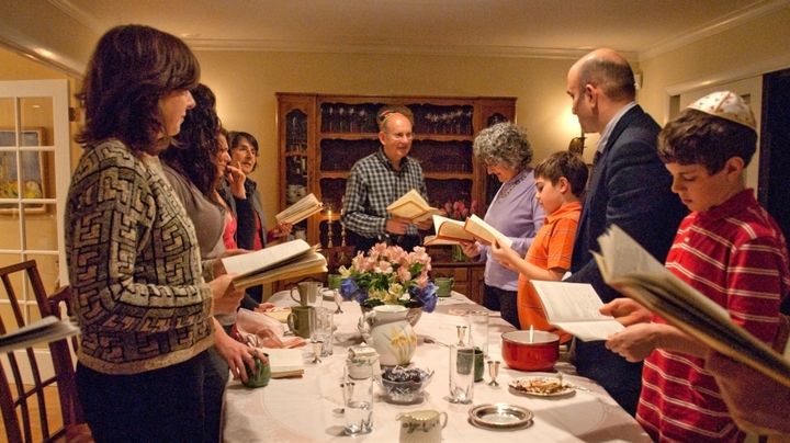 Families gather together for a special Seder meal at Passover