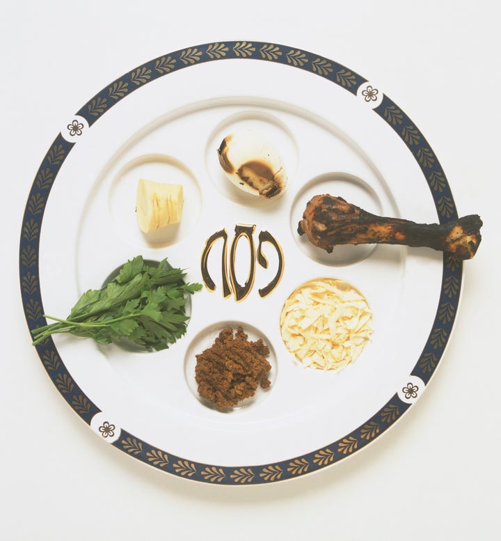 A traditional Seder plate