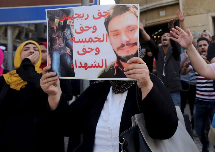 Giulio Regeni, a 28-year-old postgraduate student, was reportedly detained by police the day he vanished. His body was found on Feb. 3 with signs of torture.