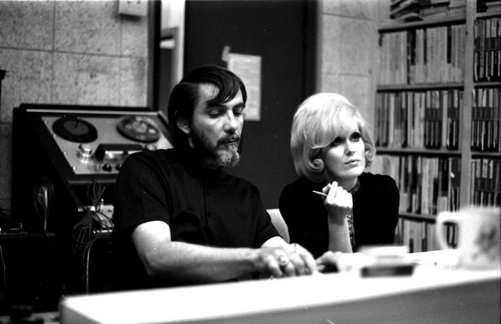 Dusty Springfield and Tom Dowd, 1968, listening to the playback of "Son Of A Preacher Man."