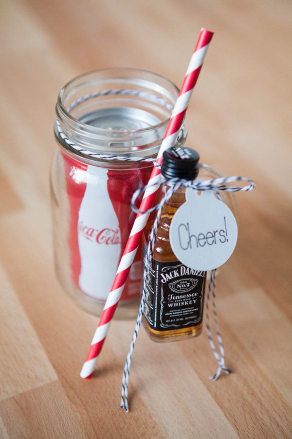 This DIY Jack & Coke kit is perfect for wedding favors.