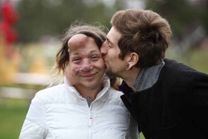 Jennifer with her husband Dustin. 