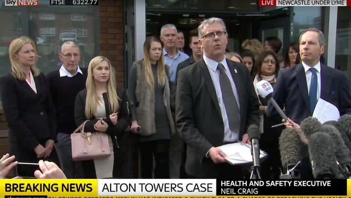 Neil Craig from the Health and Safety Executive speaks to reporters outside the court.