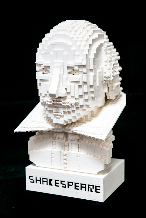 Lego is also commemorating Shakespeare's death with this bust of The Bard, made from its toy bricks.