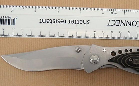 A police photo of the weapon used by murderer Fairweather