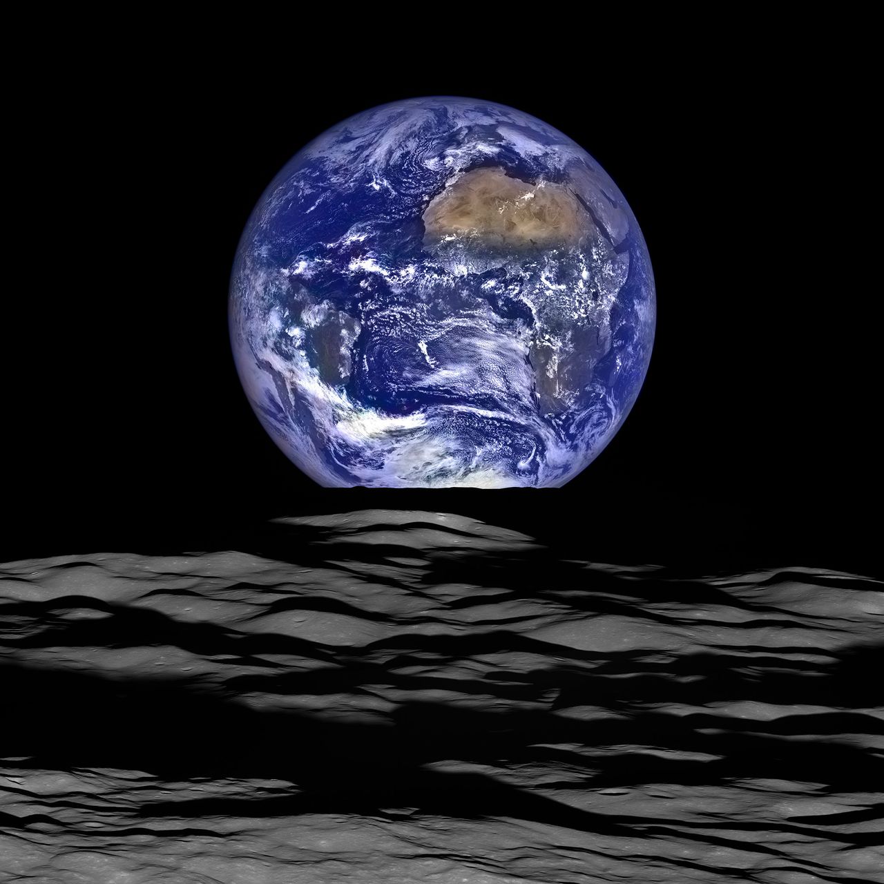 NASA's Lunar Reconnaissance Orbiter captured a unique view of Earth from the spacecraft's orbit around the moon.