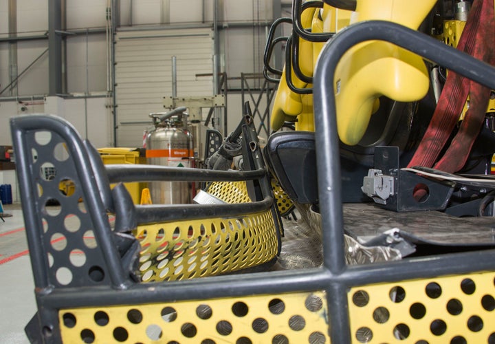 The damaged carriages of the Smiler rollercoaster that crashed at Alton Towers theme park in 2015