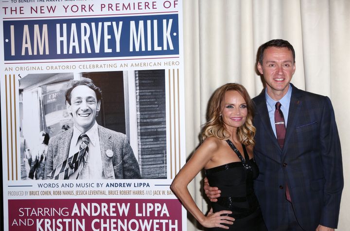 Kristin Chenoweth and Andrew Lippa will star in "I Am Anne Hutchinson/I Am Harvey Milk" on April 23 and 24 in Bethesda, Maryland. 