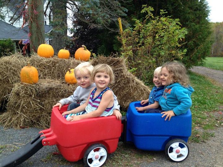 Maddox on a ride with his friends