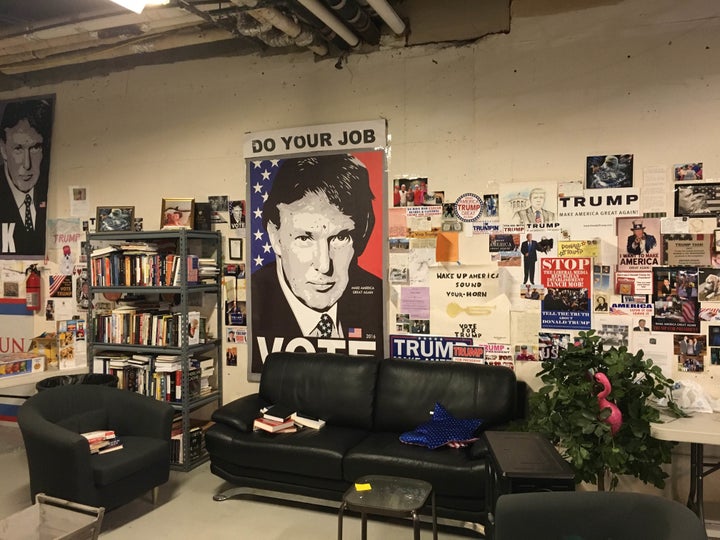 Donald Trump's campaign headquarters had a bizarre assortment of folk art. 