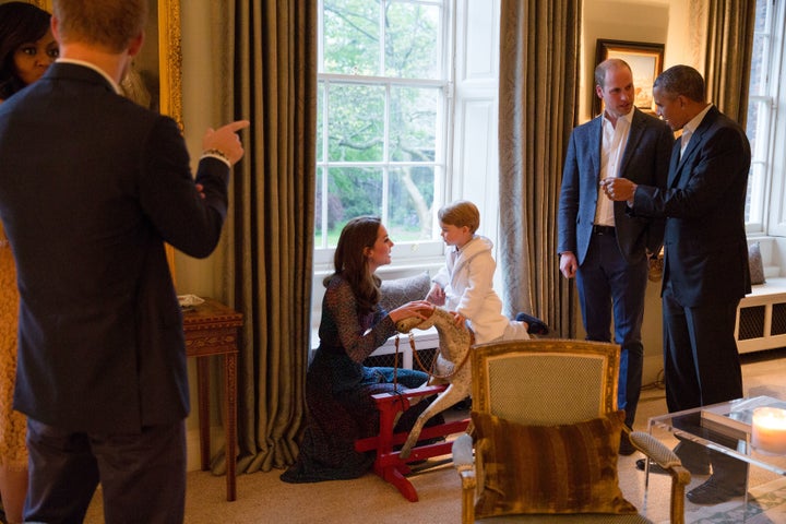 Prince George's iconic dressing gown from his meeting with Barack Obama is  finally back in stock