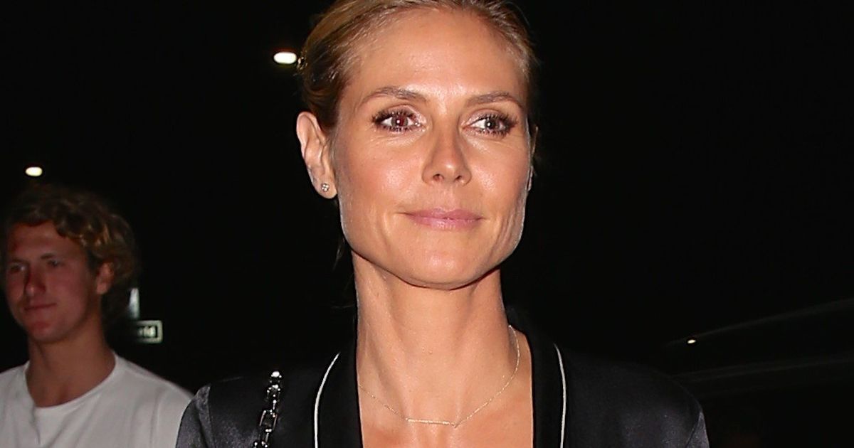 Heidi Klum Takes The Pajama Dressing Trend To Heart, Wears Actual PJs ...