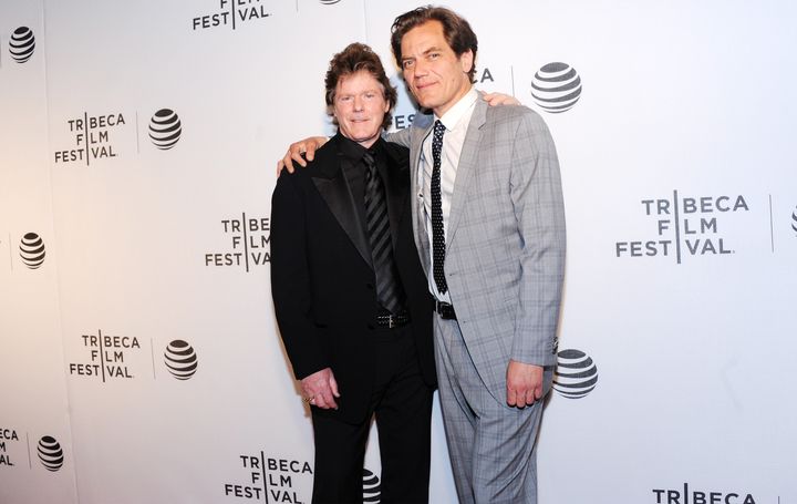 Jerry Schilling and Michael Shannon attend Tribeca's "Elvis & Nixon" premiere on April 18.