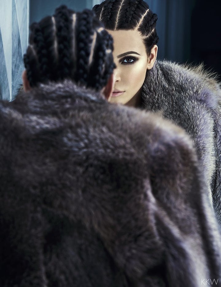 Kim Kardashian in her latest photo shoot by Chris Colls; makeup done by Pat McGrath.