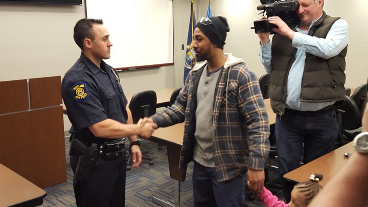 Officer Joshua Scaglione and Lavonte Dell. 