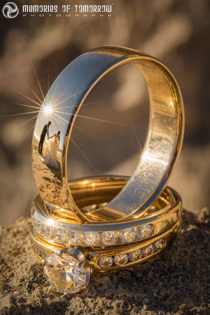 Peter Adams-Shawn is making waves with his "ringscapes," which are wedding photos reflected in a wedding band. 