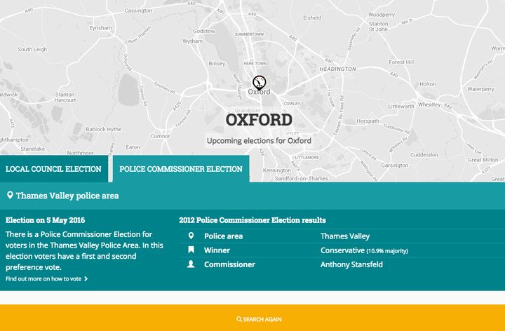 The elections you can vote for in Oxford.