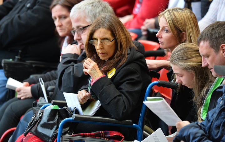 Williams, whose 15-year-old son was killed at Hillsborough, at a memorial service in 2013.