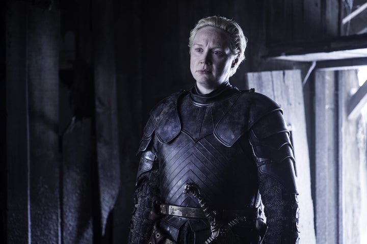 Gwendoline Christie as Brienne of Tarth.