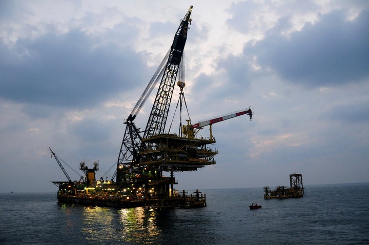An Saudi Aramco offshore platform.