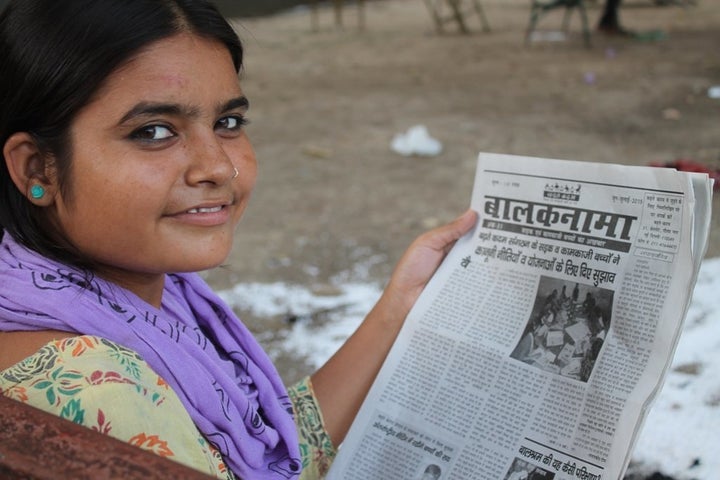 Chandni, the 18-year-old editor of the Balaknama newspaper run by street children.