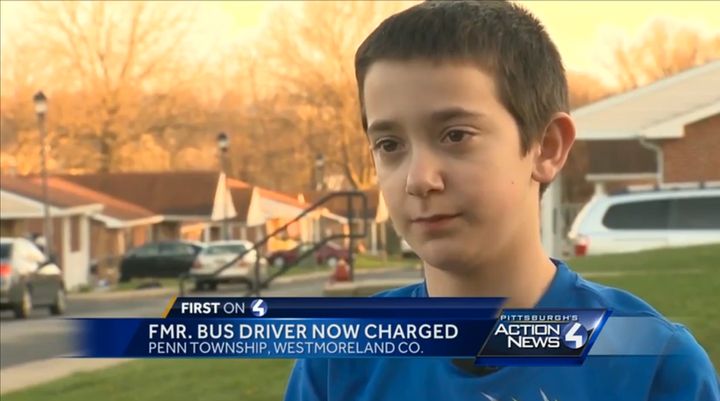 Tyler Cunningham, 11, suffered a minor burn after his school bus driver asked for someone to move a live wire off the vehicle and he volunteered.