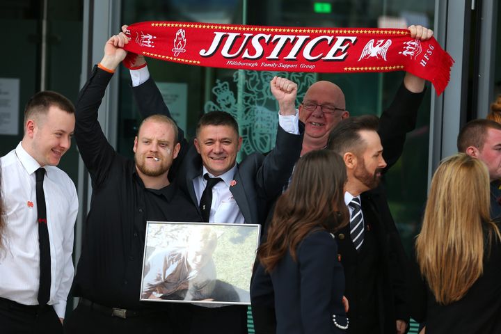 Families of the victims celebrated achieving justice after yesterday's inquest exonerated fans