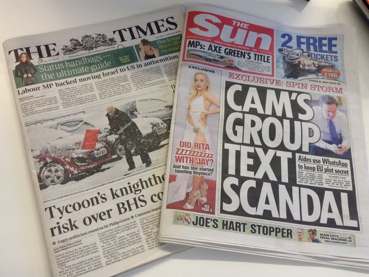The front pages of Rupert Murdoch's newspapers failed to mention the verdict on the Hillsborough disaster.
