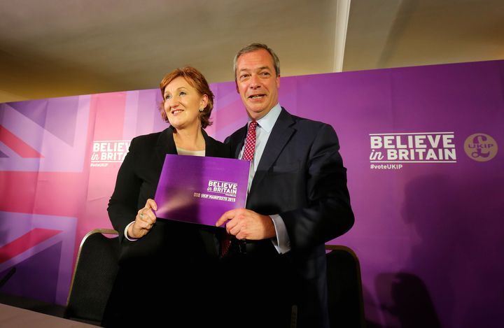 Nigel Farage and Suzanne Evans in happier times