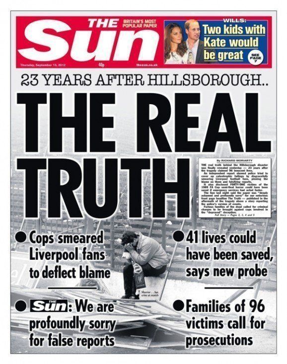 The Sun front page from 13 September 2013