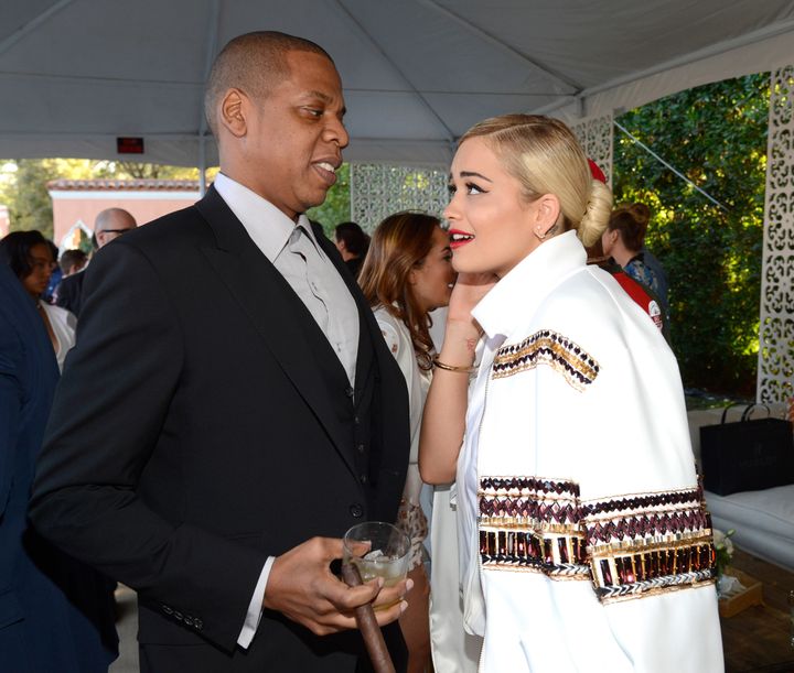 Jay and Rita at a pre-Grammys party in 2014