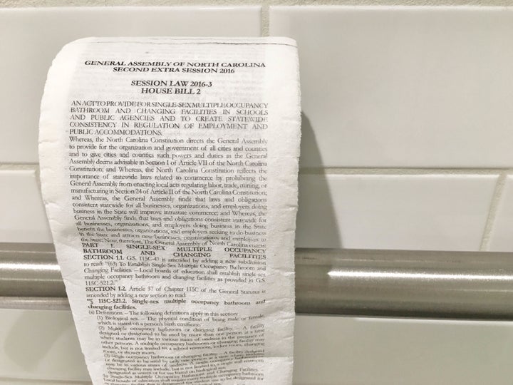 The Huffington Post received this roll of custom-printed toilet paper from North Carolina-based ad agency McKinney.