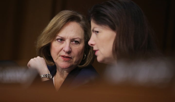 Sen. Deb Fischer (R-Neb.) can walk very fast when she doesn't want to answer a question about Donald Trump.
