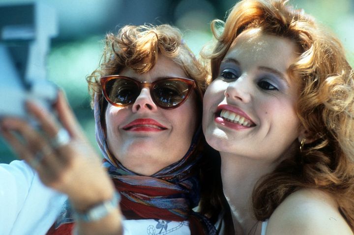 Davis credits Susan Sarandon, her "Thelma and Louise" co-star, for helping her become more outspoken and less afraid to share her opinions. 