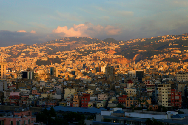 A view of Bourj Hammoud from across the Beirut River.