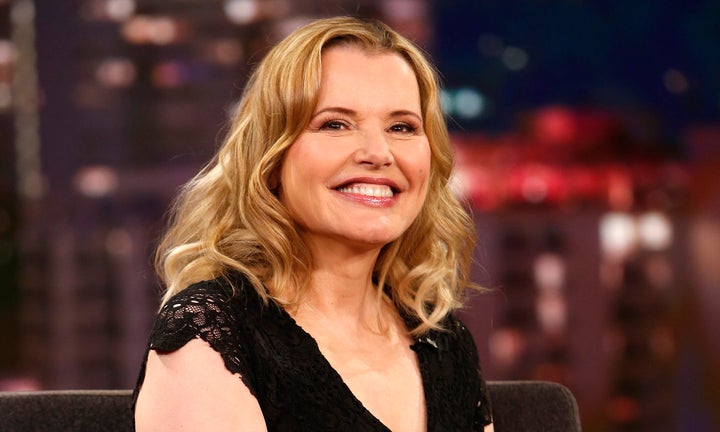 Geena Davis as a guest on "Jimmy Kimmel Live" on April 19.