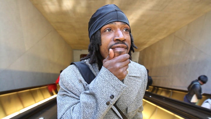 A still from the "City of Trees" documentary shows Michael Samuels on the day of his graduation from the Green Corps job-training program.