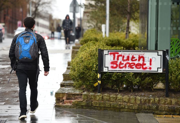 <strong>Duckinfield Street has been renamed Truth Street by angry Liverpudlians in order to distance the city from shamed police officer David Duckenfield.</strong>