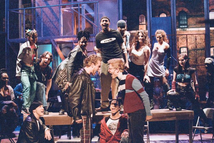 The cast of "Rent" on "The Tonight Show" in 1996.