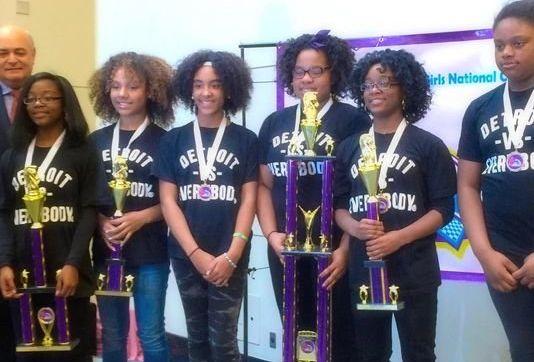 The all-girls University Prep Science and Math team from Detroit won the "Under 14" category at the 13th Annual Kcf All-Girls National Championships.