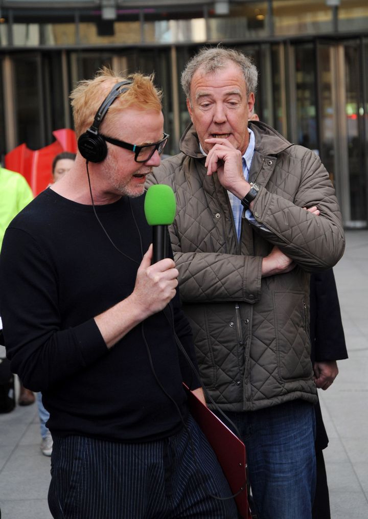Chris Evans and Jeremy Clarkson in May last year
