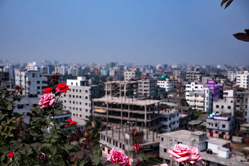 This photo shows a view of Dhaka, where one of the photography workshops was held.