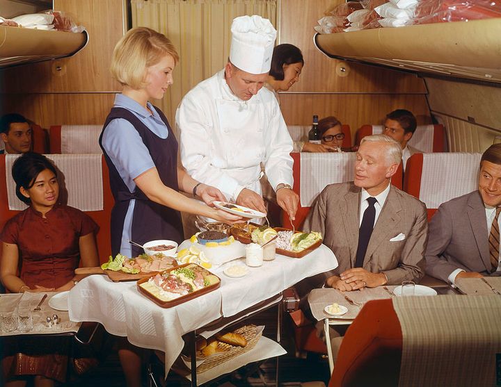 Scandinavian Airlines was the first carrier to cross directly over the North Pole in 1953. We're guessing their onboard food offerings were just as impressive to customers.