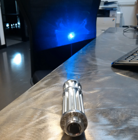 Authorities say a Washington state man injured two ferry operators by deliberately shining this laser pointer in their eyes.