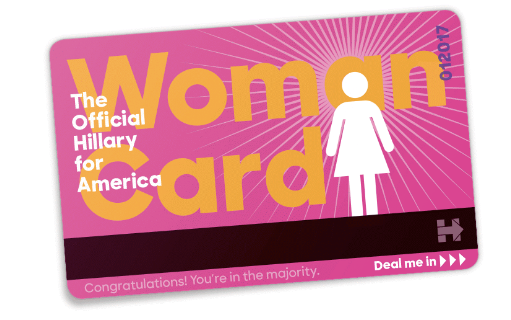 The Hillary Clinton campaign released a "woman card" in response to attacks from Donald Trump.