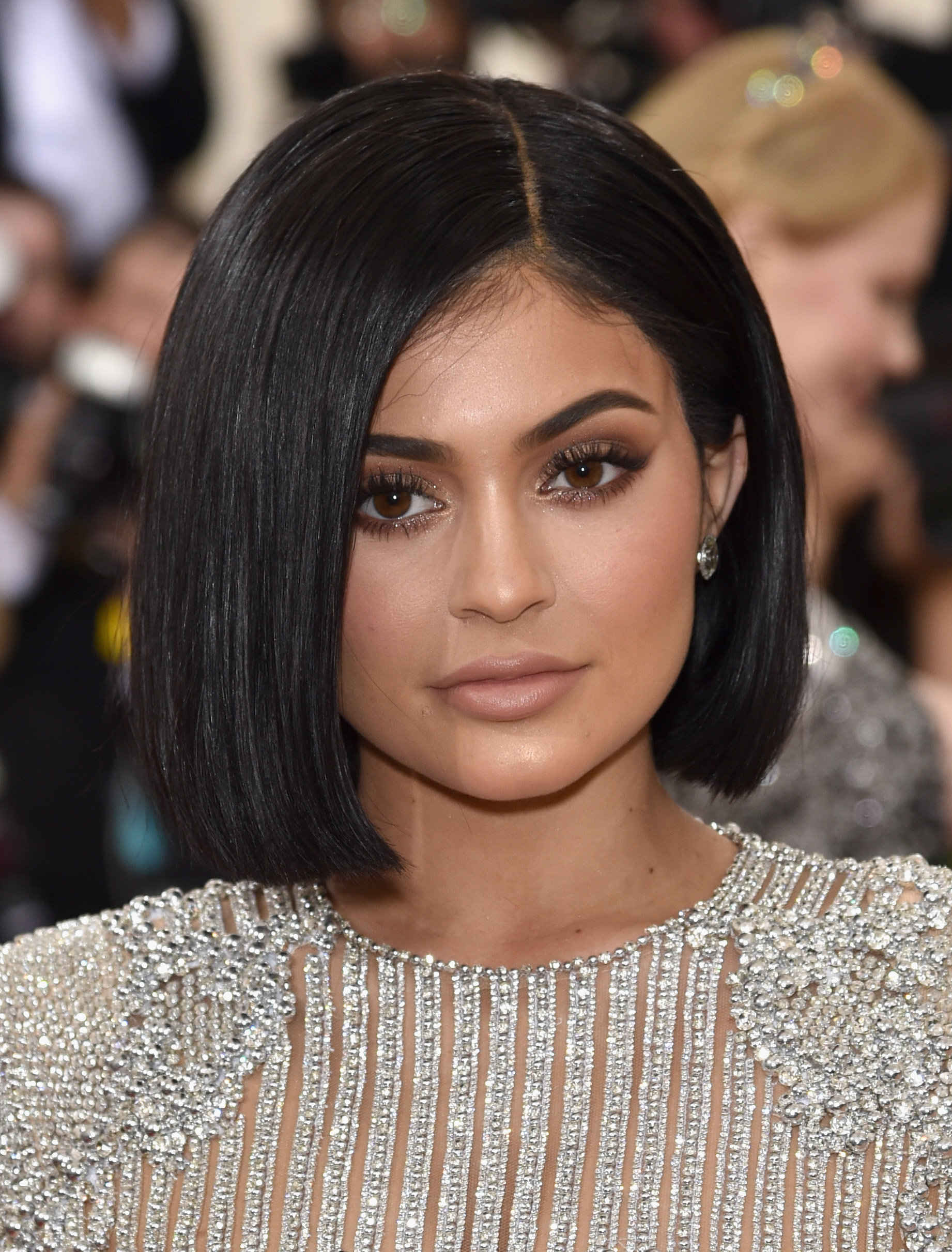 Kylie Jenner pairs her pink hair with a matching bra