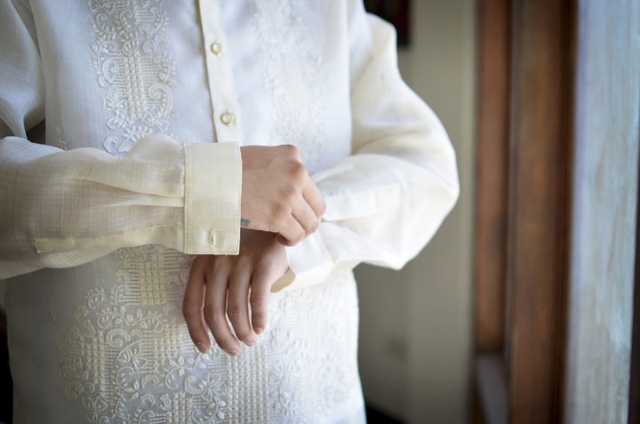 A traditional Barong Tagalog is made of up pineapple leaf fibers that are woven into deliciously intricate designs.