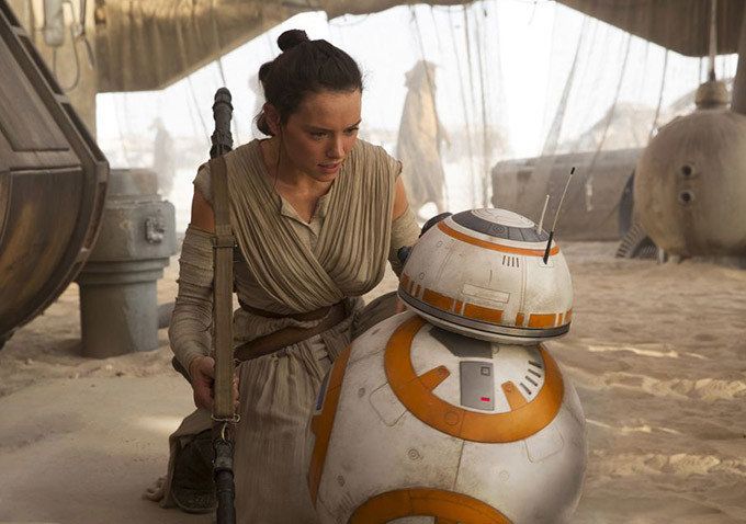 Daisy Ridley plays Rey in 'Star Wars'