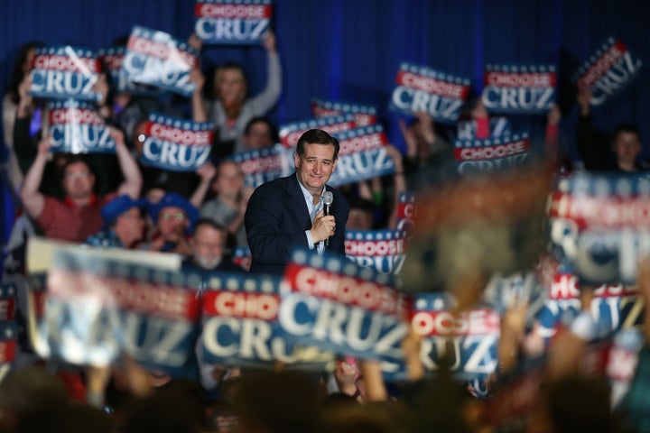 Sen. Ted Cruz (R-TX) speaks during a campaign rally at the Indiana State Fairgrounds on May 2, 2016 in Indianapolis, Indiana.