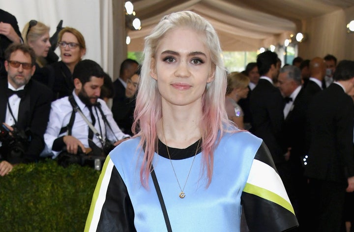 Grimes attends the Costume Institute Gala at the Metropolitan Museum of Art. 